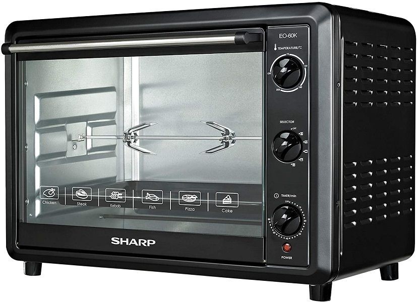 Sharp 60L Double Glass Electric Oven With Rotisserie & Convection 2000W (EO-60NK-3)  Product ID 1011988
