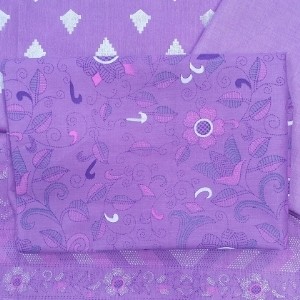 Unstitched High Quality Cotton Block Print Three Piece For Women - Experience the Blend of Fashion and Comfort with This Exclusive Cotton Set
