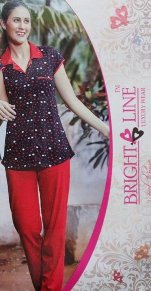 Bright Line 2Piece Ladies Loungewear Red  Product ID 106265
