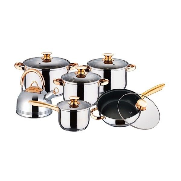 Kaisa Villa KV-1004 Stainless Steel 12 Pcs Cookware Set