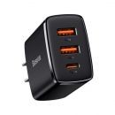 BASEUS Compact Quick Charger 2U+C Three Ports 30W Travel Power Adapter  Product ID 1011027