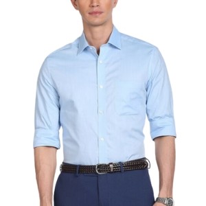 Raymond Men Solid Slim Fit Office Shirt ( 100% COTTON )