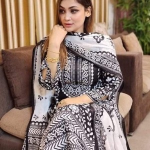Unstitched High Quality Cotton Block Print Three Piece