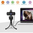 Fifine K420 Webcam 1440P, 2K Web Camera With Privacy Cover & Tripod For Laptop Desktop, Plug & Play 4MP HD USB Webcam With Built-In Mic For Live Streaming, Zoom Meeting, Online Class, Video Calling  P