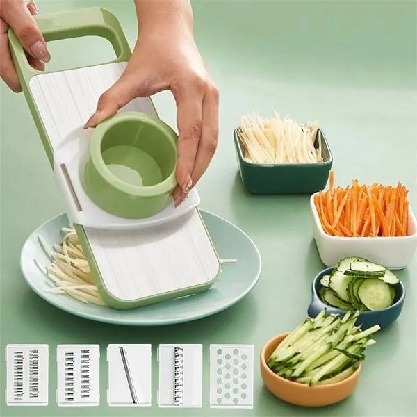Kitchen 5-In-1 Multifunctional Vegetable Slicer Cutter Potato Shredders Garlic Carrot Grater Chopper  Product ID 1015300