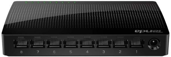 Tenda 8 Port Gigabit Ethernet Network Switch | Ethernet Splitter | Plug-And-Play | Traffic Optimization | Unmanaged (SG108), Black  Product ID 1007989